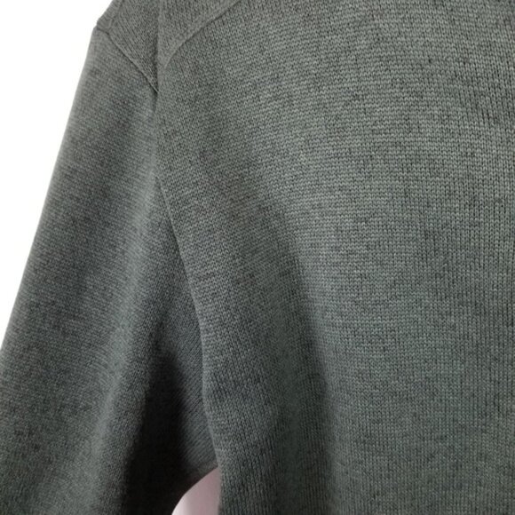 Royal Class Quarter Zip Fleece Sweater Men's Medium Green Marled Pullover‎ - Picture 6 of 8